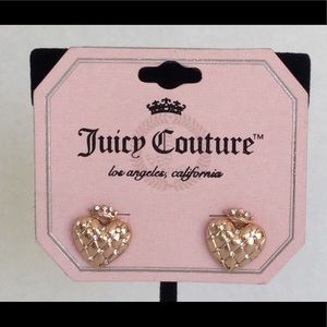 Juicy couture heart stud earrings